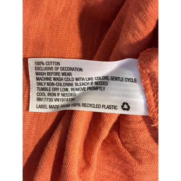 Knox Rose Women's Top 4X Sleeveless Blouse V-Neck Crochet Lace Orange Brick Red - Picture 7 of 13